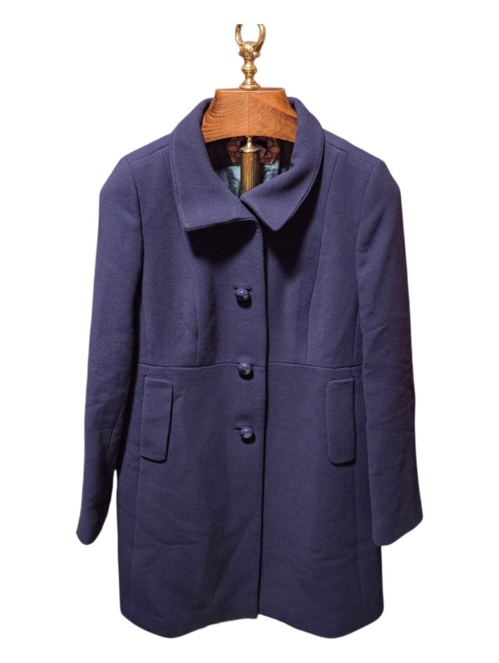 J. Crew Classic Lady Day Coat Purple Wool Blend Size 14